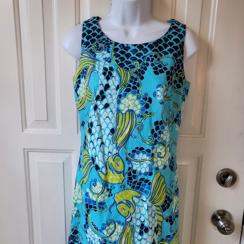 Lilly Pulitzer Koi Fish Print Shift Dress